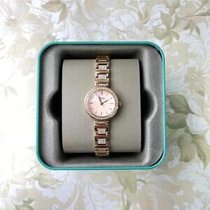 Fossil BQ3517 Karli Mini Three-Hand Rose Gold-Tone Stainless Steel Watch